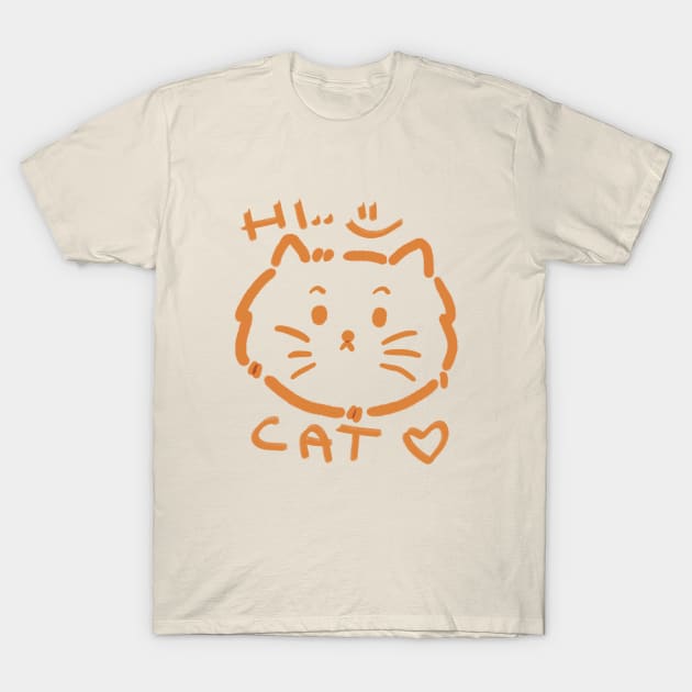 Hi cat T-Shirt by Lish Design